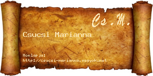 Csucsi Marianna névjegykártya