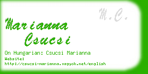 marianna csucsi business card